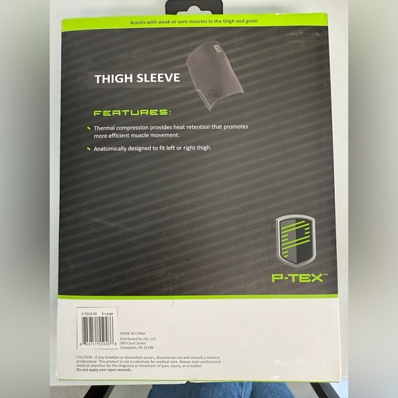 P-TEX PRO Thigh Support Sleeve, Men's, XL - Picture 2 of 3